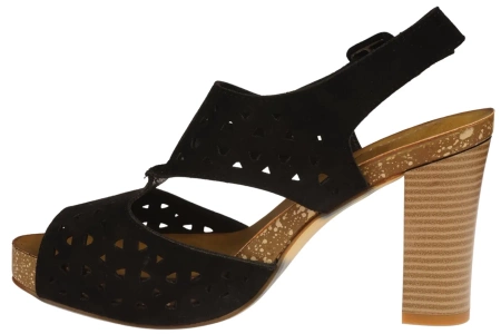 Eleganckie Sandały damskie Sergio Leone DSK858CZMI czarne