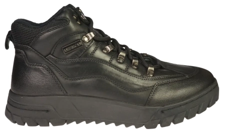 Zimowe skórzane buty męskie American Club MCY163BL czarne