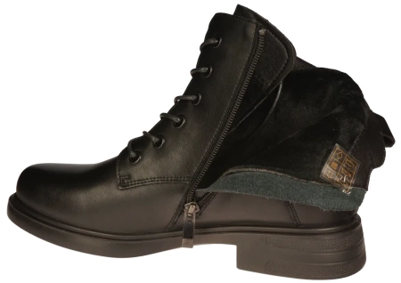 Damskie botki zimowe ze skóry naturalnej Skotnicki DB-3-1505BL czarne