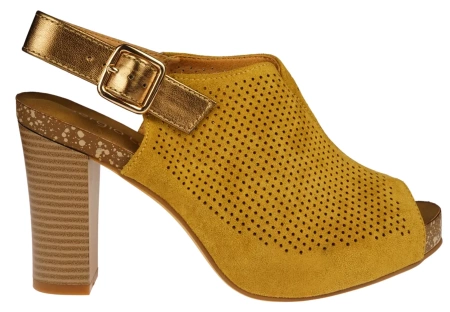 Eleganckie Sandały damskie Sergio Leone DSK855ZOMI żółte
