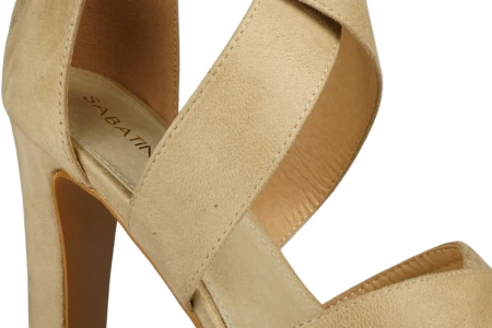 Eleganckie sandały damskie Sabatina DDM19-31BE beżowe