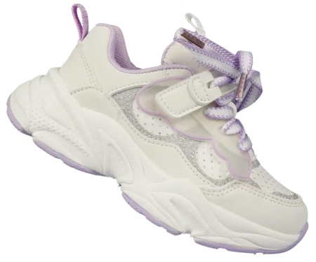 Dziecięce buty sportowe Apawwa BN619PU biało-fioletowe