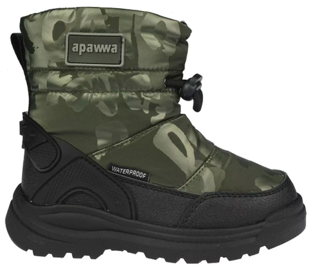 Dziecięce buty zimowe Apawwa ATJ992P-1GR zielone