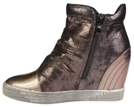 Buty przejściowe damskie Sergio Leone D28875SR srebrne