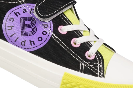 Tenisówki dziecięce BESSKY BMY008-1BBLGR czarno zielone