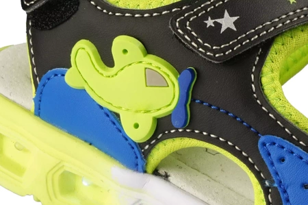 Dziecięce sandały American Club BRL-146/24 czarne