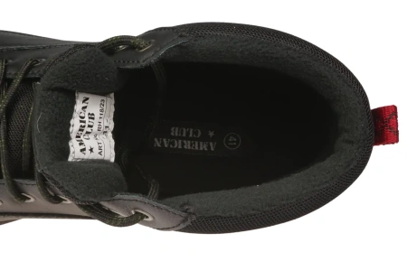 Eleganckie męskie buty zimowe American Club MRH118BL czarne