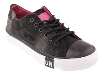 Tenisówki młodzieżowe - damskie Underline DT-3-1013BLFU czarne