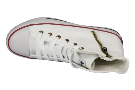 Wysokie tenisówki młodzieżowe American Club DLH-16-27WH białe