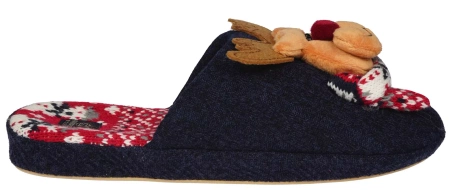 Damskie pantofle tekstylne American Club DSL-11NA