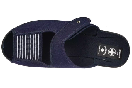 Damskie pantofle tekstylne firmy SKARBEK D334GR