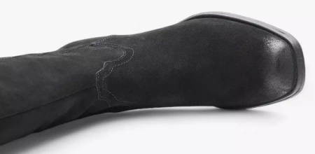 Damskie skórzane kozaki zimowe Sergio Leone DKZ268-SBL czarne