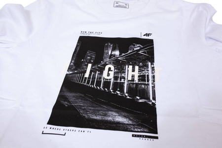 Koszulka męska 4F bawełna 100% H4Z20 TSM025-10S