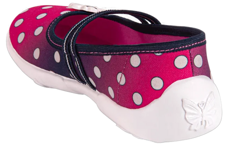 Tenisówki dziecięce Viggami Nikola kapcie dziewczęce wsuwane różowe