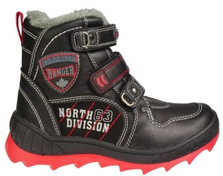 Dziecięce zimowe buty American Club B-86831BL czarne