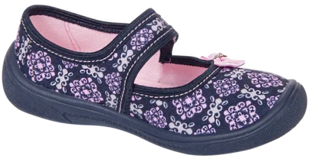 Tenisówki dziecięce Viggami Beata Druk B kapcie dziewczęce na rzep
