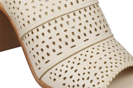 Eleganckie sandały damskie Sergio Leone w kolorze ecru DSK565EC