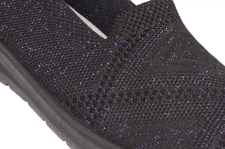 Damskie buty sportowe Skotnicki czarne półbuty damskie DT-3-0591BL