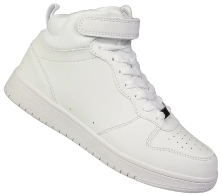 Młodzieżowe sportowe buty przejściowe American Club z ekoskóry DES102WH