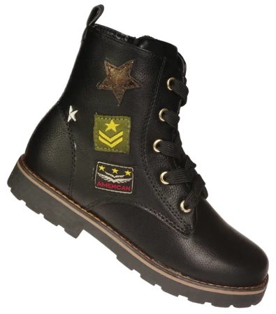 Dziecięce buty zimowe American Club BAB17182EBL czarne