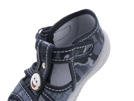 Tenisówki dziecięce Viggami Smerfik granatowe kapcie chłopięce