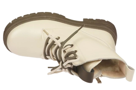 Damskie buty zimowe trapery Skotnicki DB-3-1335LBE beżowe