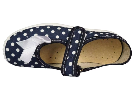 Tenisówki dziecięce ZetPol JULIA GRANATOWA GROSZKI