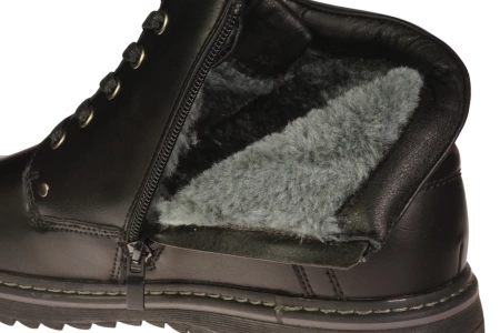 Męskie trzewiki zimowe ocieplane Skotnicki MB-4-0756BL czarne