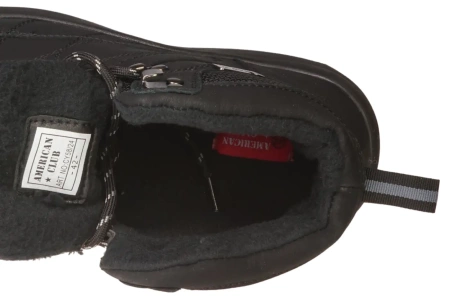 Zimowe skórzane buty męskie American Club MCY58BL czarne