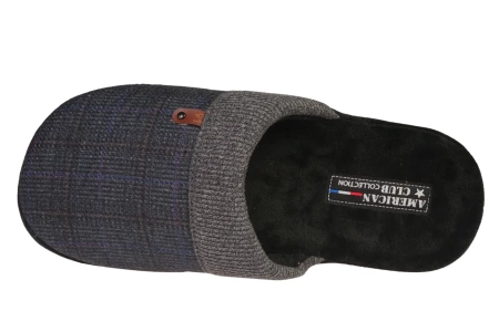 Męskie pantofle tekstylne American Club MSL-25BL