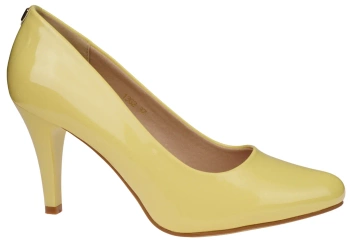 Półbuty damskie Sergio Leone szpilki damskie D1382LI limonkowe