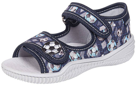 Tenisówki dziecięce Viggami STAŚ PIŁKI granatowe sandałki chłopięce