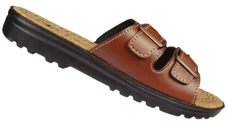 Klapki męskie Gofar MM2226-2BR brązowe