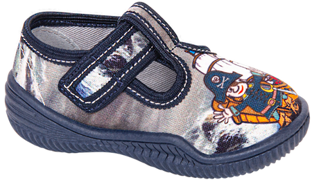 Tenisówki dziecięce Viggami PIOTRUŚ granatowe kacie chłopięce na rzep