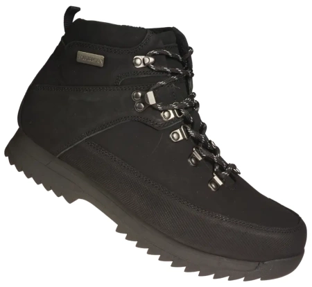 Zimowe skórzane buty męskie American Club MCY92/23BL czarne