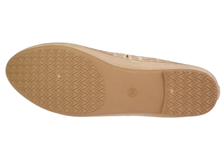 Baleriny Damskie Skotnicki beżowe półbuty damskie DP-3-0568BE