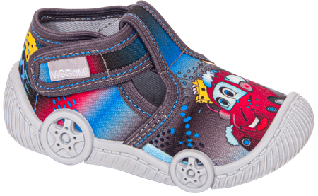 Tenisówki dziecięce Viggami WOJTUŚ szare kacie chłopięce na rzep