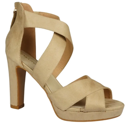 Eleganckie sandały damskie Sabatina DDM19-31BE beżowe