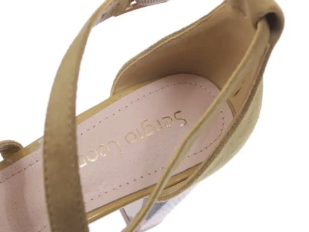 Eleganckie sandały damskie Sergio Leone DSK865ZOMI musztardowe