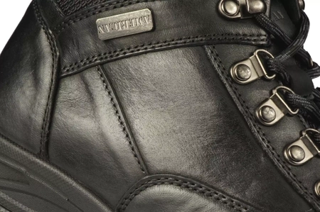 Zimowe buty męskie skórzane American Club MCY126/24BL czarne