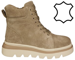 Damskie buty zimowe trapery Skotnicki ze skóry naturalnej DB-3-1379CA