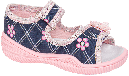 Tenisówki dziecięce Viggami MARYLKA granatowe kapcie dziewczęce sandałki