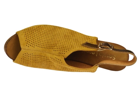 Eleganckie Sandały damskie Sergio Leone DSK855ZOMI żółte