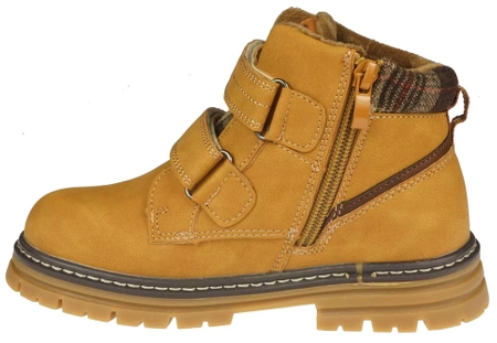 Zimowe buty dziecięce American Club trapery dziecięce BXD103/23CA brązowe