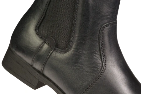 Damskie botki zimowe ze skóry naturalnej American Club DCY99BL czarne