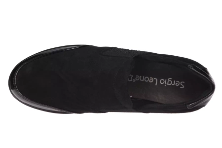 Półbuty damskie Sergio Leone DPB225CZMI czarne