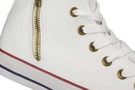 Wysokie tenisówki młodzieżowe American Club DLH-16-27WH białe