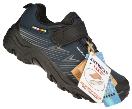 Dziecięce buty trekkingowe SOFTSHELL American Club CWT246NA granatowe