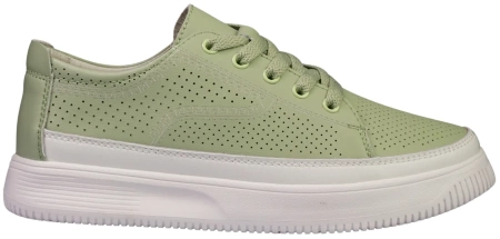 Skórzane buty sportowe damskie Sergio Leone DSP020ZI zielone