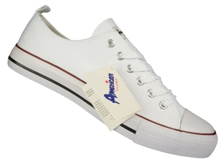 Tenisówki męskie American Club MLH-18-DSLN-15WH białe